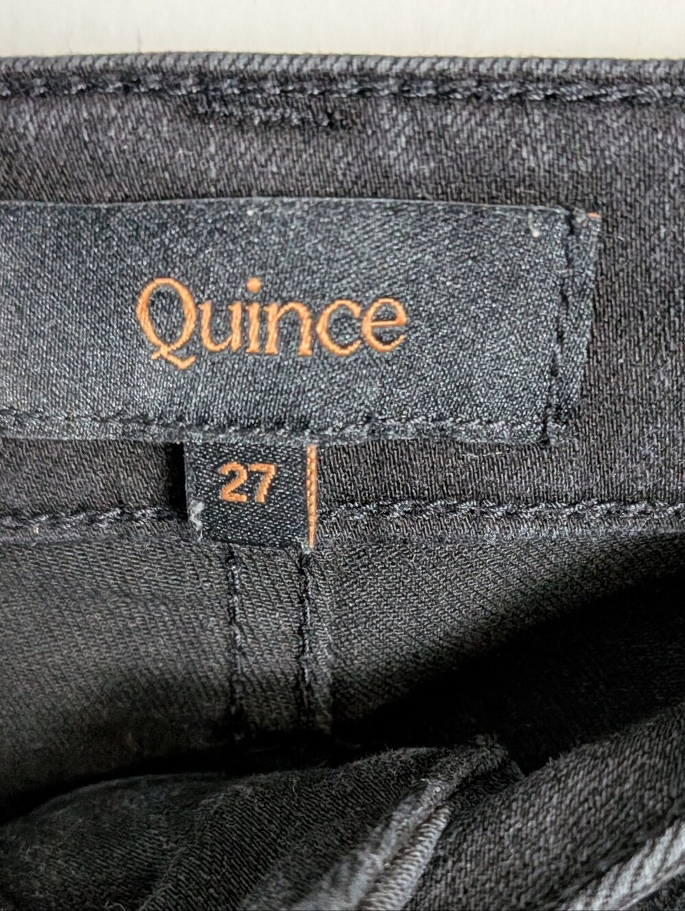 Quince Jeans Stretch Wide Leg Black High Rise Sz 27 Organic Cotton - Picture 3 of 9